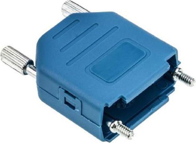 Actual product image MH Connectors DPPK Blue 9 way plastic 1 piece D hood