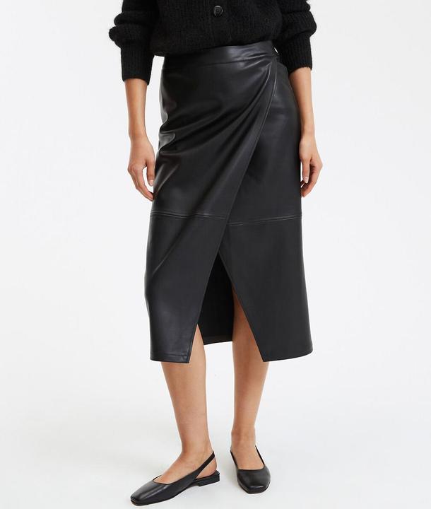 Actual product image La Redoute Collections Straight skirt in faux leather (32)