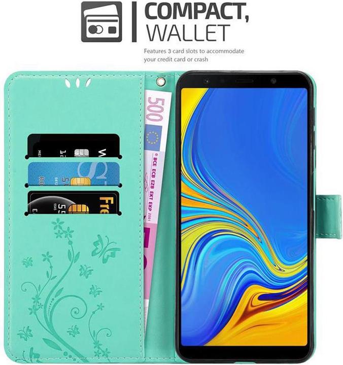 Actual product image Cadorabo Flower Book Cover (Samsung Galaxy A7 (2018))