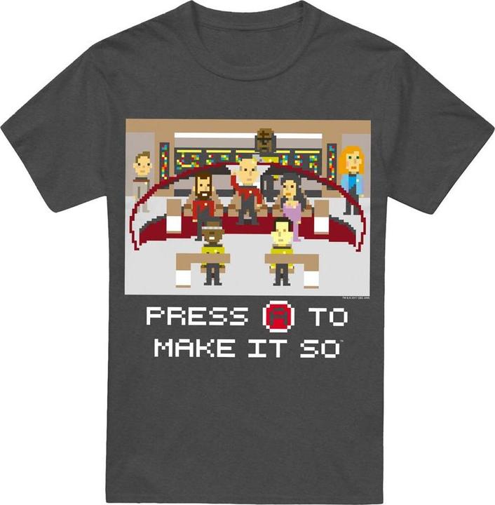 Actual product image Unisex Adult Make It So Pixel T-Shirt (XL)