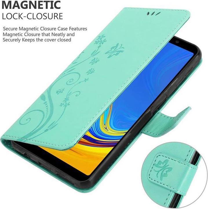 Actual product image Cadorabo Flower Book Cover (Samsung Galaxy A7 (2018))