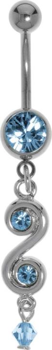 Bijouteria Bauchpiercing (Acrylglas, Chirurgenstahl 316L, Kristall, Messing rhodiniert)
