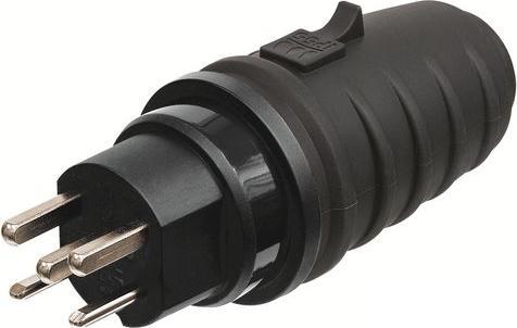 Steffen Fiche secteur 16A 440V Fiche CH type J (T25) Noir (Type 25)