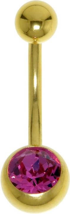 Immagine prodotto Bijouteria Piercing ventre (Cristallo premium, Acciaio chirurgico 316L, Rivestimento in PVD (colore oro))