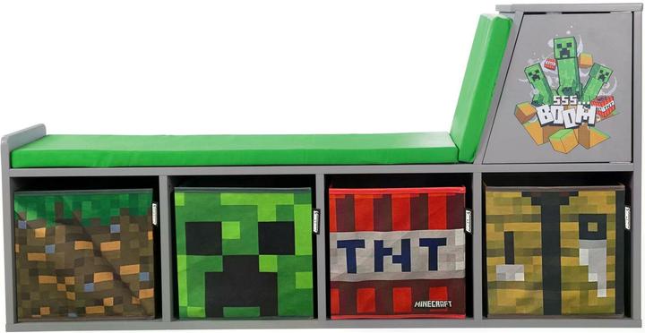 Actual product image Phoenix Minecraft bench/reading shelf