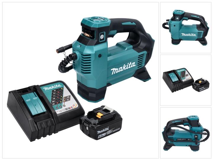 Produktbild Makita DMP 181 RG1 Akku Kompressor 18 V 11,1 bar + 1x Akku 6,0 Ah + Ladegerät (11.10 Bar)