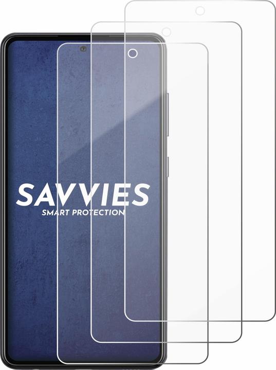 Actual product image Savvies Tempered Glass (3 Piece, Samsung Galaxy A72 5G)