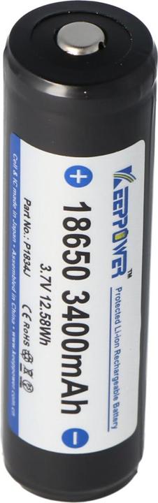 Keeppower Accu 18650 protégé par PCB (1 pcs, 18650, 3400 mAh)