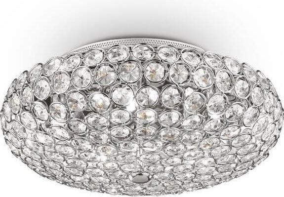 Actual product image Ideal lux KING G9 ceiling light 5x ⌀380mm dimmable chrome warm white 075419 (370 lm, G9)
