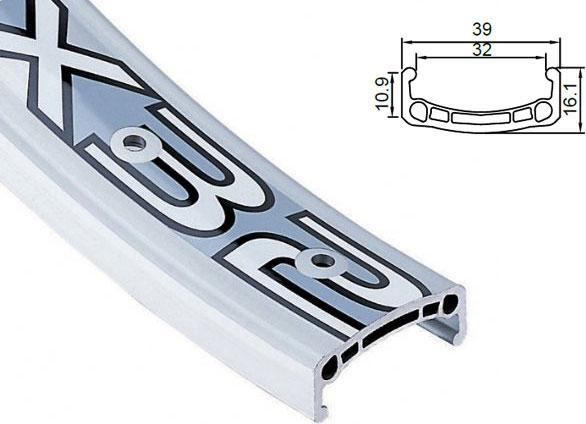 Image du produit Alexrims Extreme Rand DX32 24 "x48OTW. BOK CNC DABSATED BLANC (DWZ) (24")