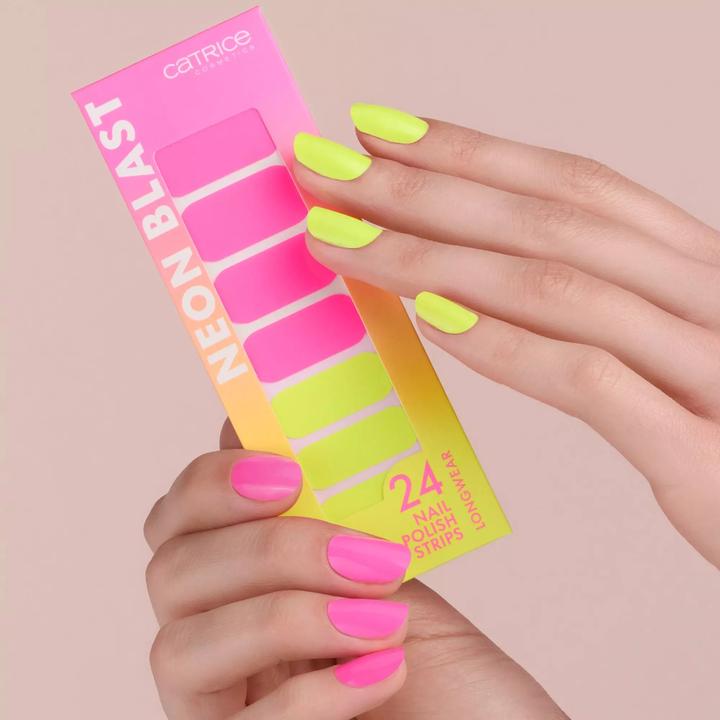 Produktbild Catrice Neon Blast Nail Polish Strips (Nagellackentferner, Gelb, Rosa)