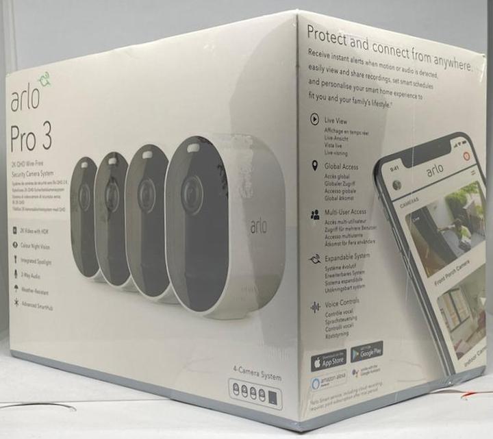 Actual product image Arlo Pro 3 Spotlight, kit 4 cameras white (2560 x 1440 Pixels)