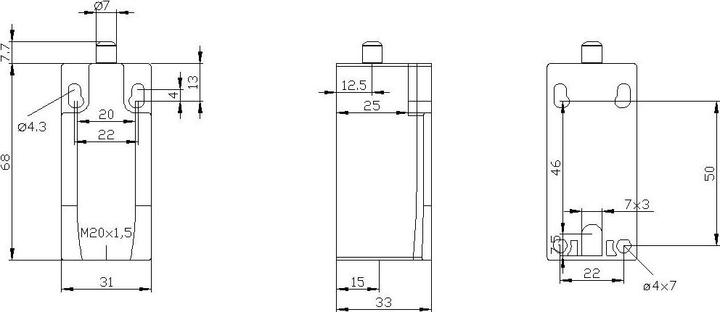 Produktbild Siemens Positionsschalter 31mm Stössel