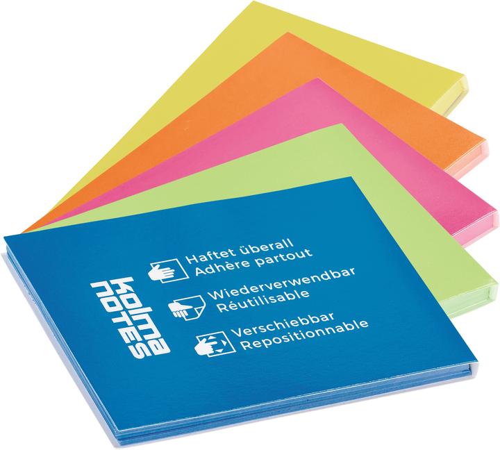 Kolma Haftnotizen Notes A6 statisch haftend assortiert (105 x 148 mm)