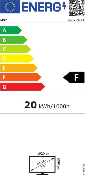 Energy Label MSI Optix G241-013 (1920 x 1080 pixels, 24")