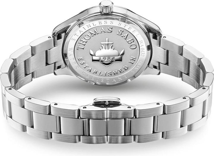 Produktbild Thomas Sabo Damenuhr mit Schmetterlingen silberfarben (34 mm)