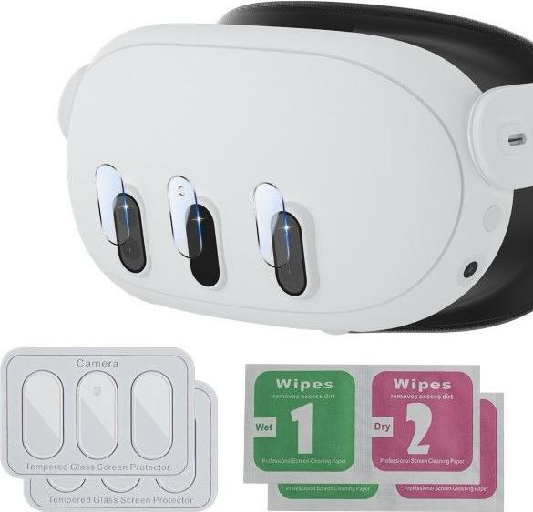 Actual product image MU Classic (Set of 3) Meta Quest 3 Lens Glass Cover Protection
