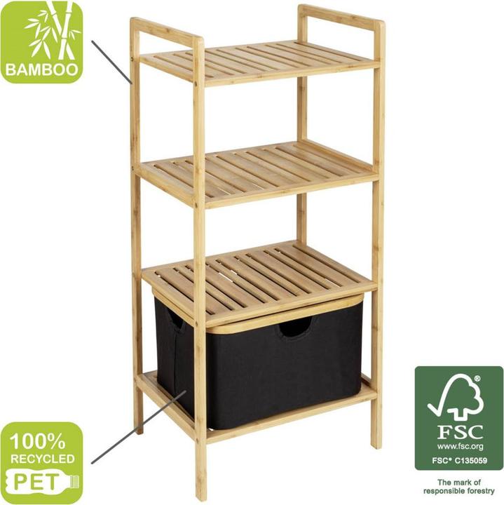 Productafbeelding Wenko Ecori Plank 44 x 93,5 cm, Natuur/Zwart (10 x 36 x 96 cm)