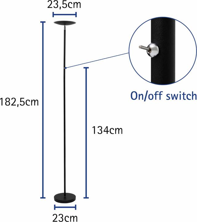 Produktbild Maul LED-Standleuchte MAULsphere, Höhe 1825 mm, 2100 Lumen, 26 W, schwarz matt (2100 lm)