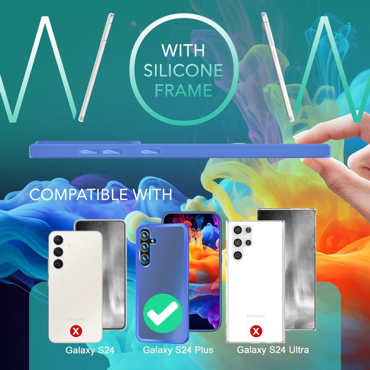 Actual product image Nalia Semi-transparent hybrid cover with protective frame (Samsung Galaxy S24+)