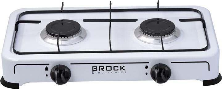 Actual product image Brock Electronics BROCK GS 002 W Gas Range Double Burner G30 G31 White