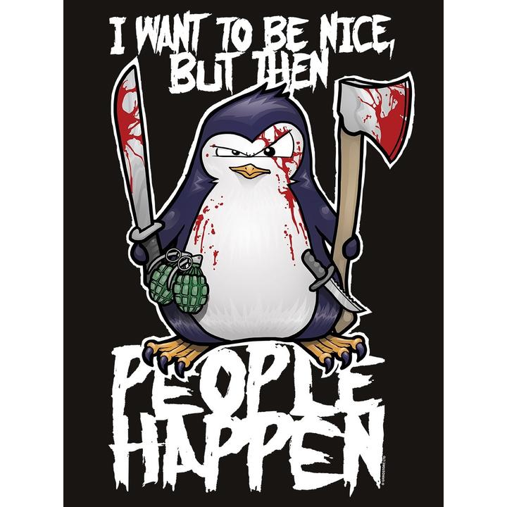 Produktbild Psycho Penguin Pullover I Want To Be Nice (L)