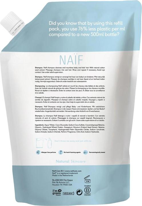 Actual product image Naïf Baby & Kids Cleansing Wash Gel Refill