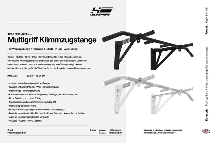 Produktbild Hold Strong Multigriff Klimmzugstange