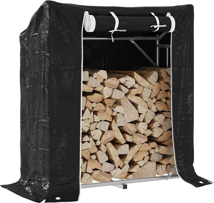 Immagine prodotto VidaXL Rastrelliera per legna da ardere con copertura antipioggia 100,5x40,5x110,5 cm Rastrelliera per