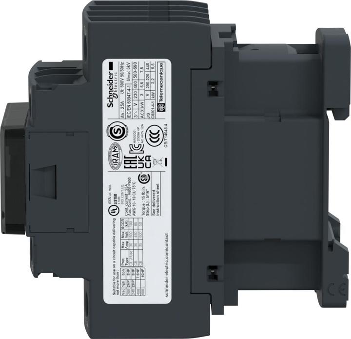 Actual product image Schneider Electric Contactor 4-pole NO contact 25A 24VDC
