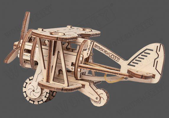 Produktbild WoodenCity Doppeldecker Flugzeug