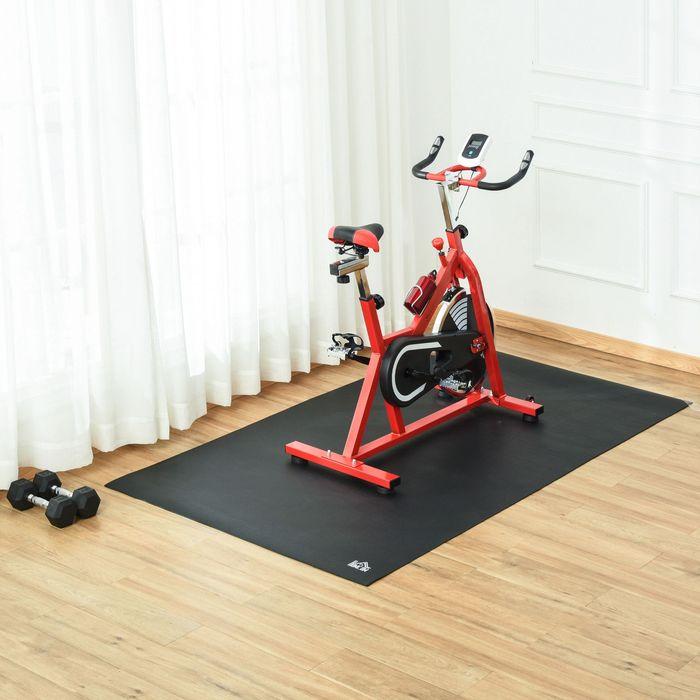 Actual product image Swisshandel24 Floor protection mat for fitness equipment Floor mat Underlay mat PVC Black 180 x 90 x 0.6 cm (0.60 cm)