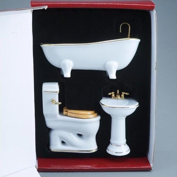 Actual product image Reutter 001.767/3 - Bathroom Set, White, 3 Pieces, miniature