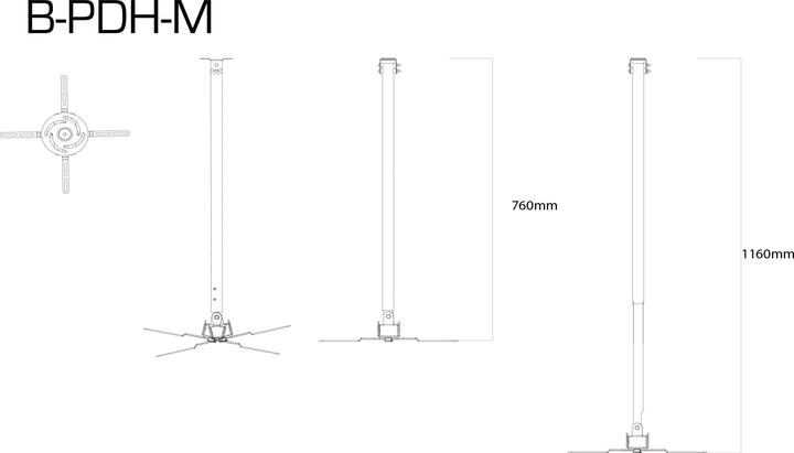 Actual product image VCM Universal projector ceiling mount B-PDH (Ceiling)