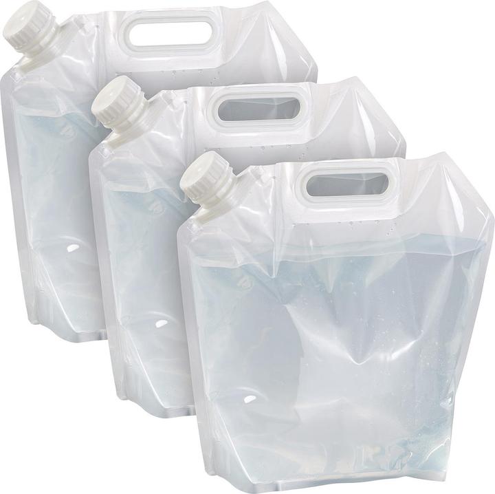 Actual product image Semptec Set of 3 flat foldable water canister with carrying handle