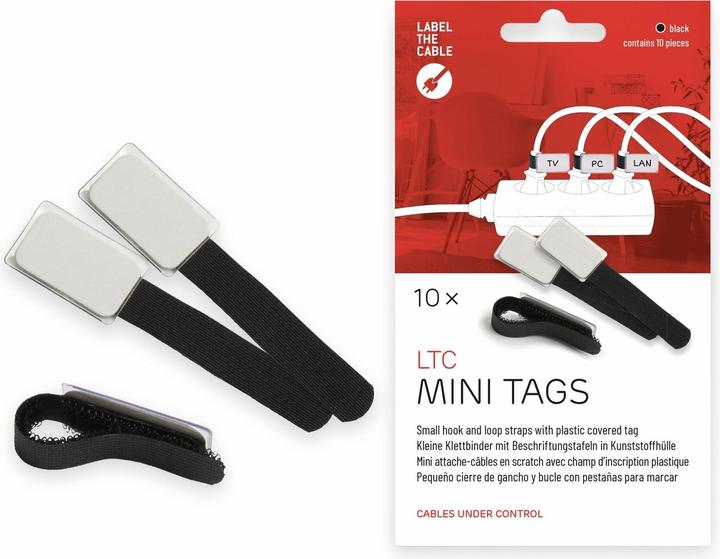 Produktbild Label-the-cable kleine Klettbinder mit Etikette (Klettkabelbinder, 90 mm, 10 Stk.)