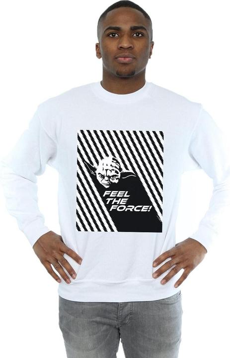 Actual product image Star Wars Mens Yoda Feel The Force Sweatshirt (L)