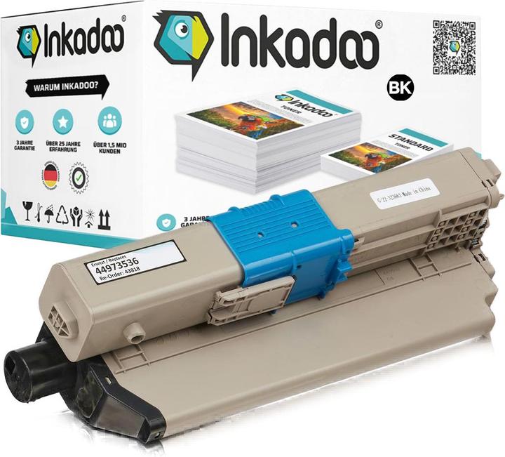 Produktbild Inkadoo Toner kompatibel zu OKI 44973536 / C301 Toner, schwarz Schwarz (BK)