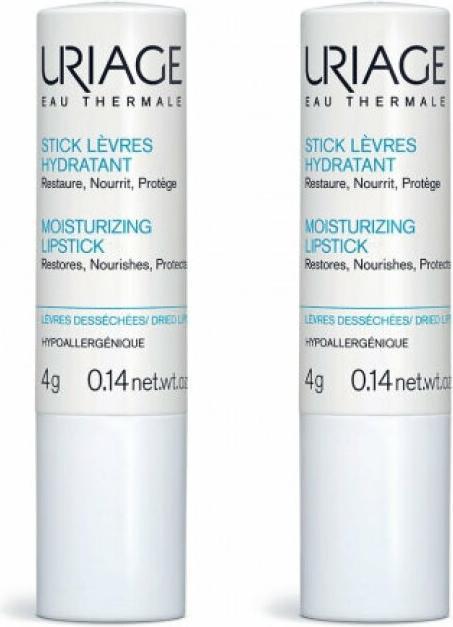 Uriage Feuchtigkeitsspendender Lippenbalsam 4g - 2er-Pack (Pflegestift)
