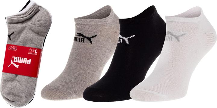 Produktbild Puma Sneaker Invisible Sneaker Boot Socken (3er Pack) - Grau/Weiss/Schwarz, EU-35-38 (35 - 38)