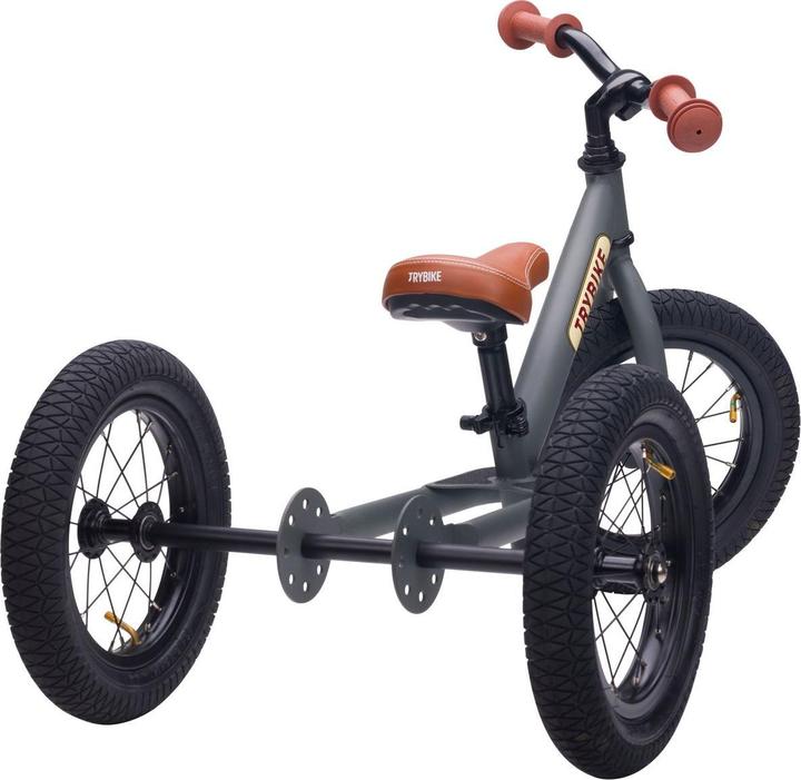 Trybike Laufrad 2 in 1 vintage, grey matt (12")