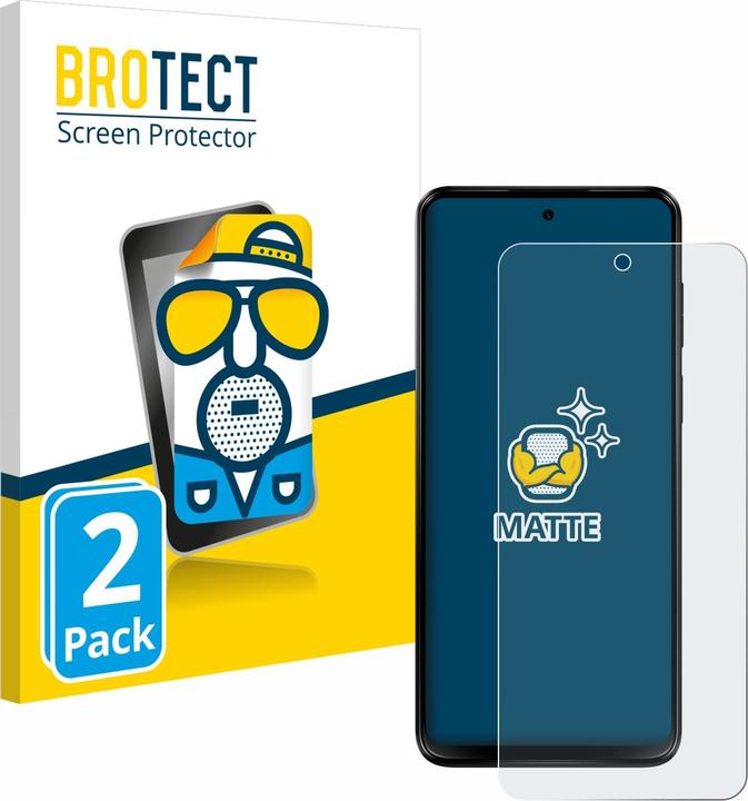 Actual product image BROTECT Anti-glare screen protector matt (2 Piece, Motorola Moto G23)