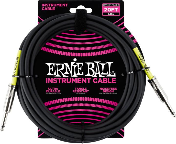 Immagine prodotto Ernie Ball Cavo per strumenti 6046 - 6,09 m, nero, lunghezza: 6,09 (6.09 m)