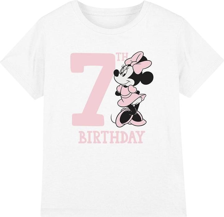 Actual product image Disney Childrens/Kids Minnie Mouse 7th Birthday T-Shirt (140)