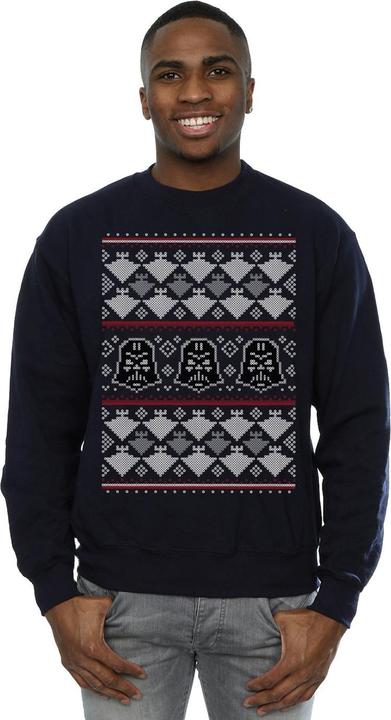 Produktbild Star Wars Christmas Vader Imperial Starship Fair Isle Sweatshirt (XL)