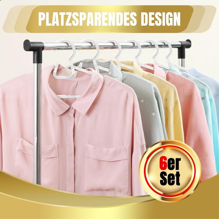 Actual product image DecoBella Set of 6 plastic clothes hangers - Transparent, robust and space-saving (6 x)