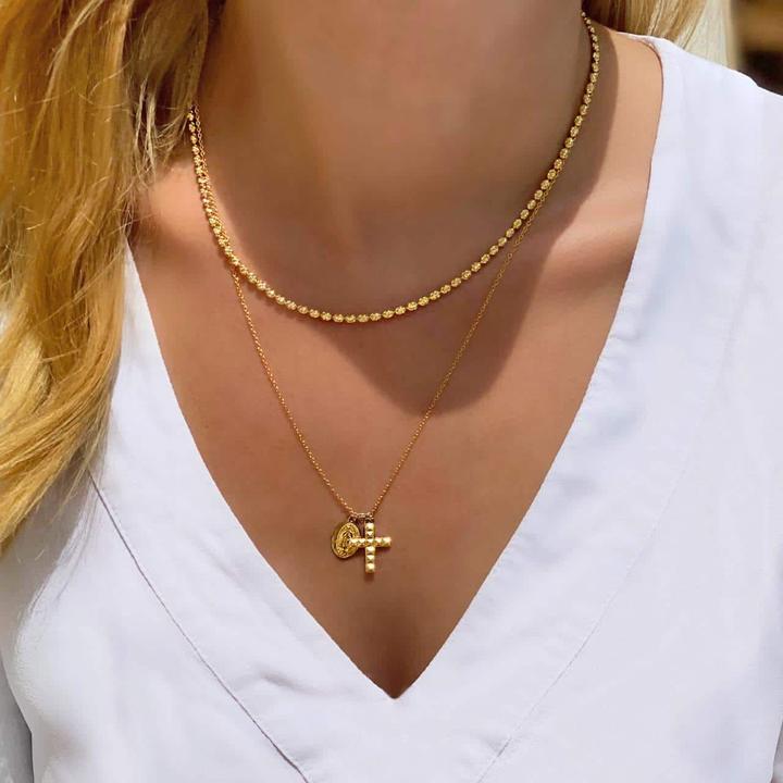 Image du produit Candy Collier Valori, argent sterling 925, plaqué or (Plaqué or 18k, Argent massif de 925, Argent sterling 925, 42 - 45 cm)