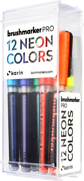 Karin Brush Marker Pro (Multicoloured, Neon orange, 12 x)