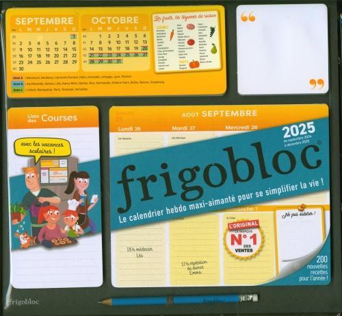 Frigobloc hebdomadaire 2025 : calendrier d'organisation familiale (Couverture rigide, Français)