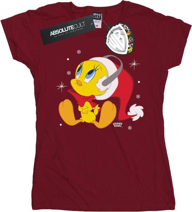 Actual product image Looney Tunes Womens/Ladies Christmas Tweety Cotton T-Shirt (XXL)